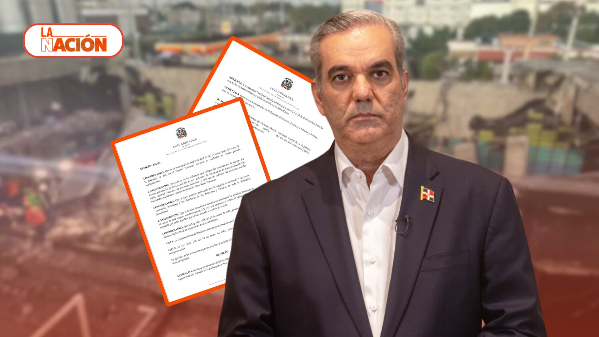 Duelo Nacional: Abinader anuncia días de luto por las víctimas del Colapso en Jet Set Duelo Nacional: Abinader anuncia días de luto por las víctimas del Colapso en Jet Set
